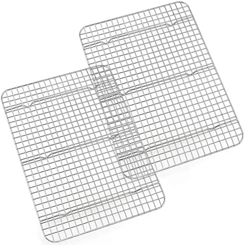 Cooling Rack Set of 2, E-far 1/2 Sheet Baking Racks by E-far