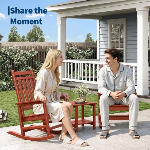 HDPE Rocking Chair Outdoor Set of 2 - Image 3