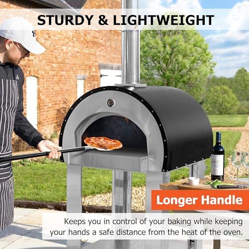 8 Inch Pizza Peel Turning, Joyfair Perforated Pizzas Turner, Painted Handle - Image 5