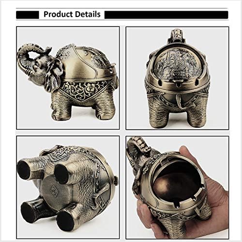 LAUYOO Metal Elephant Ashtray - Image 3