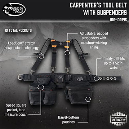Dead On Tools - 1680 Denier Poly Carpenter’s Tool Belt - Image 2