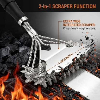 Grill Brush Bristle Free Stainless Steel Scraper - Image 3