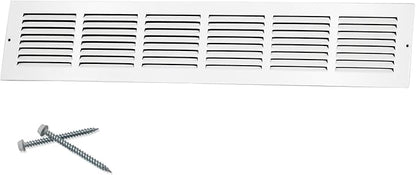30"W x 4"H [Duct Opening Size] Steel Return Air Grille, Air Return Vent Cover for Ceiling and Sidewall - HVAC Air Vent Covers - [Outer Dimensions: 31.75"W x 5.75"H]