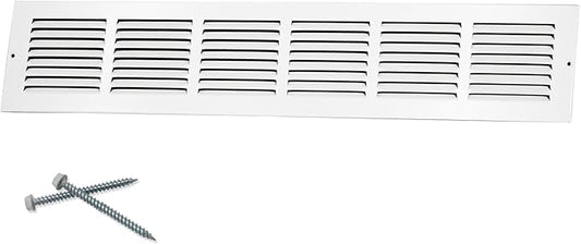30"W x 4"H [Duct Opening Size] Steel Return Air Grille, Air Return Vent Cover for Ceiling and Sidewall - HVAC Air Vent Covers - [Outer Dimensions: 31.75"W x 5.75"H]