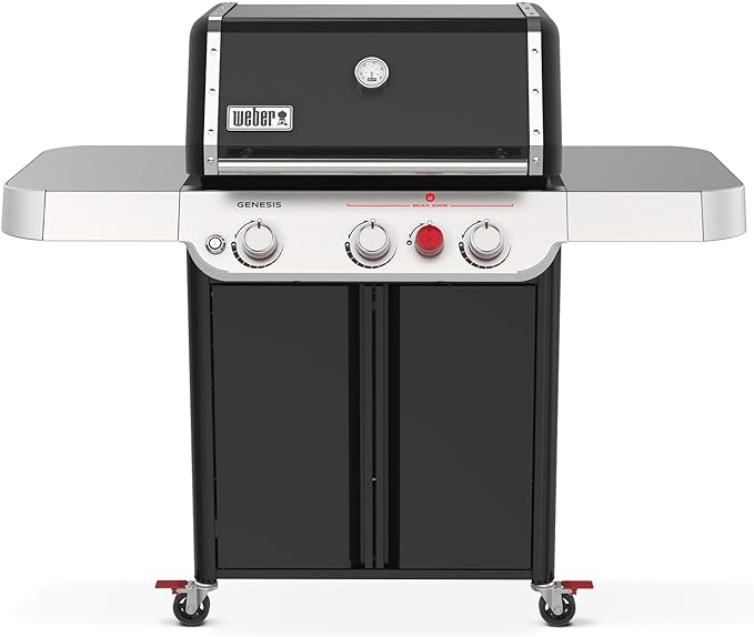 Weber Genesis E-325 Liquid Propane Gas Grill for Outdoor Cooking, 3 Burners, Black