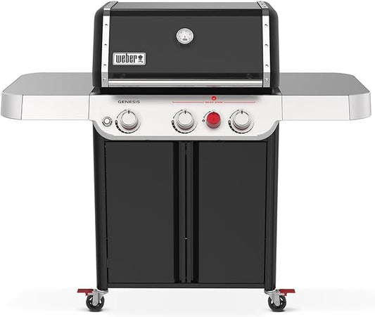 Weber Genesis E-325 Liquid Propane Gas Grill for Outdoor Cooking, 3 Burners, Black