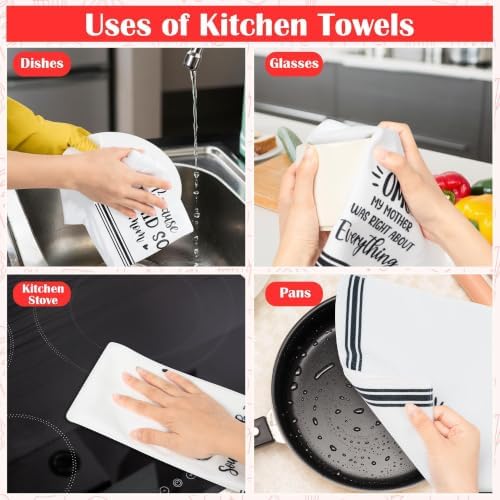 R HORSE 5 Pack Funny Saying Kitchen Dish Towels - Image 6