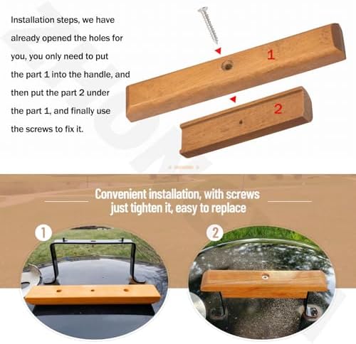 2 Pack Cherry Wood Replacement Handle - Image 4