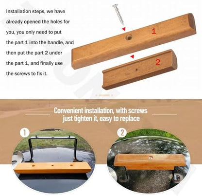2 Pack Cherry Wood Replacement Handle - Image 4
