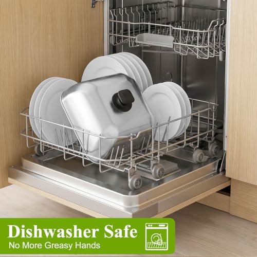 10"×10" Stainless Steel Basting Cover - Image 5