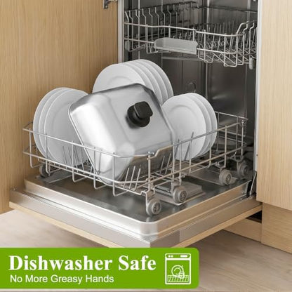 10"×10" Stainless Steel Basting Cover - Image 5