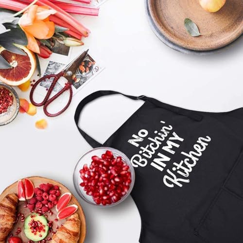 Rosoz Funny BBQ Black Chef Aprons - Image 2