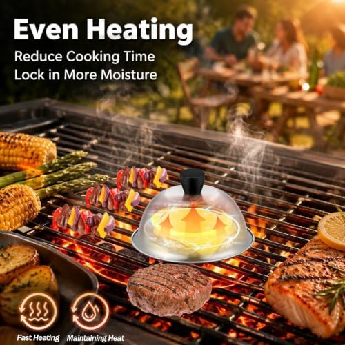 4PCS Griddle Basting Covers, Joyfair Melting Dome Barbecue Tool Sets - Image 4