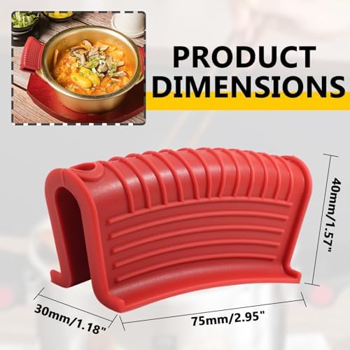 Bonsicoky 2 Pack Silicone Hot Pan Handle Holder - Image 2