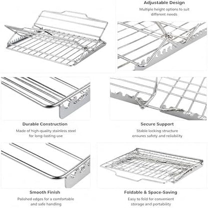 Adjustable V-Shaped Chicken Roasting Rack - Image 5