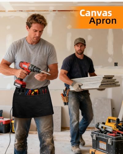 Canvas Work Waist Apron with 3 Pocket - Image 2