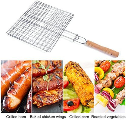 1Pcs Portable BBQ Grill Basket Long - Image 2