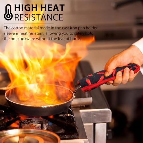 Dandat 36 Pcs Cast Iron Pan Handle Holder Silicone - Image 3