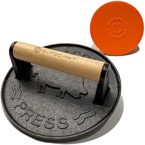 Cast Iron Smash Burger Press by OUTDO-MXT
