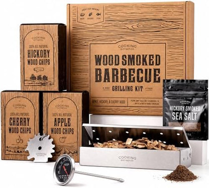Grilling Accessories BBQ Smoker Box Grill Kit by CookingGiftSetCo