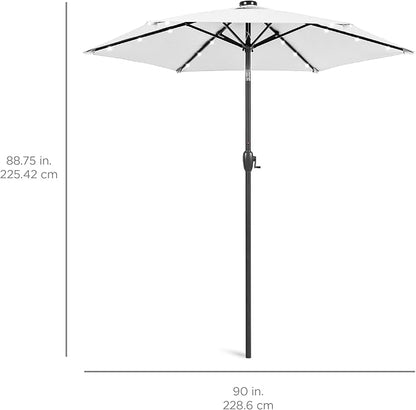 Best Choice Products 7.5ft Solar Umbrella LED Lighted Patio Umbrella, Table - Image 7