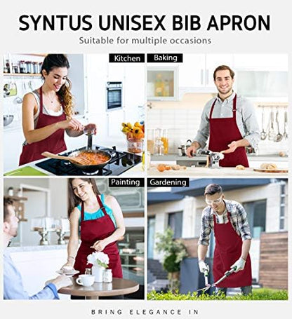 Syntus Apron for Men Women, Adjustable Cooking Kitchen Apron - Image 6