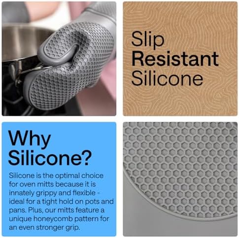 GORILLA GRIP Silicone Oven Mitts, 550F Heat Resistant - Image 3