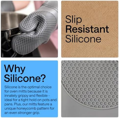 GORILLA GRIP Silicone Oven Mitts, 550F Heat Resistant - Image 3
