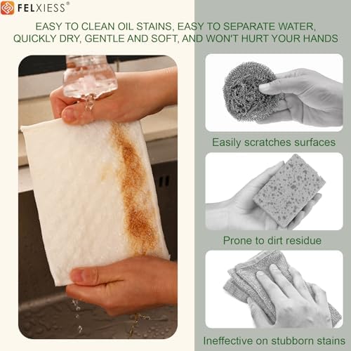 White Microfiber Scrubbing Pads, Non-Scratch - Image 2