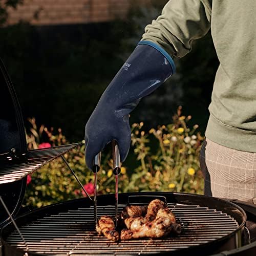 DEYAN BBQ Grill Gloves, ilicone Heat Resistant Oven Mitts - Image 4