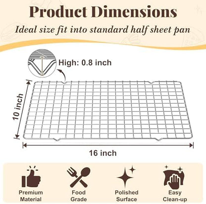 2 PCS Grid Wire Baking Cooling Racks - Image 2