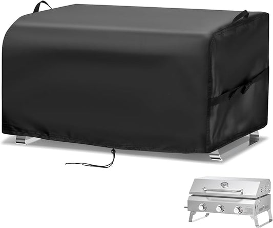 Grill Cover for NXR 3 Burner Portable Gas Grill, 25 inch Waterproof Outdoor Grill Cover for Onlyfire 3-Burner Portable Tabletop Gas BBQ, Barbecue Cover (Cover Only) - 25" L×19" W×15" H