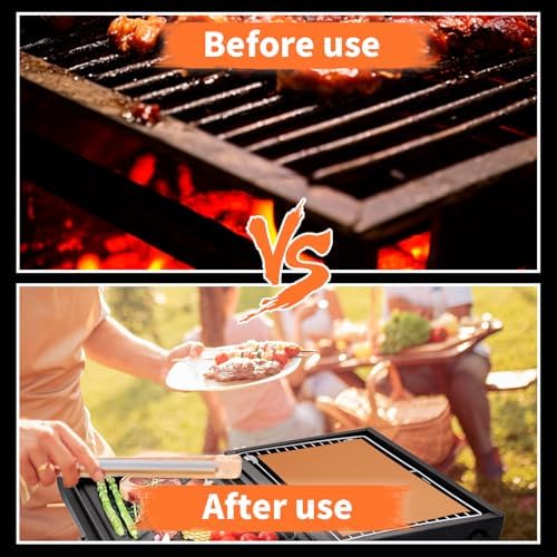 WIBIMEN Grill Mats for Outdoor Grill, Copper 7pcs Grill Mat - Image 3