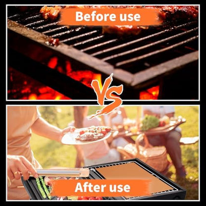 WIBIMEN Grill Mats for Outdoor Grill, Copper 7pcs Grill Mat - Image 3