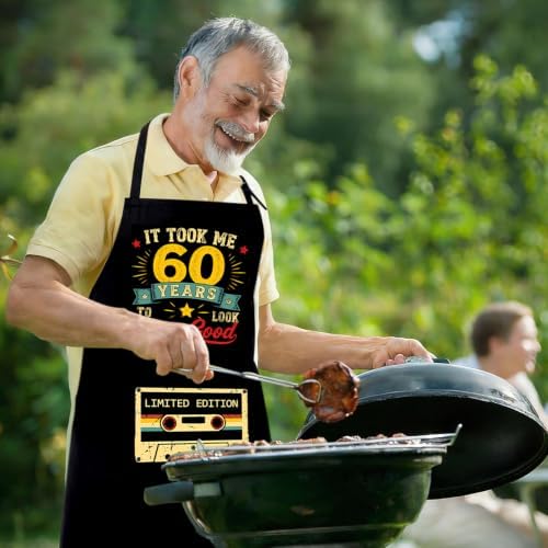 Funny Aprons for Men Birthday Gifts for Men Dad Grilling BBQ - Image 3
