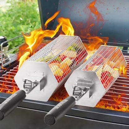 Rolling Grilling Basket by penobon