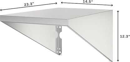 KoolMore 14 in. Rugged and Durable Side Shelf for Commercial Outdoor BBQ Grill in Stainless-Steel (KM-CG-Shelf)