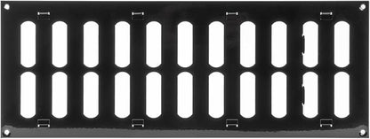 Repa Market 16" x 6" Inch (Outer Dimensions) Black Adjustable Air Vent Cover - Galvanized Steel HVAC Air Vent Register - Heating, Cooling Toe Kick Vent Cover - Wall, Ceiling Return, Intake Air Grille