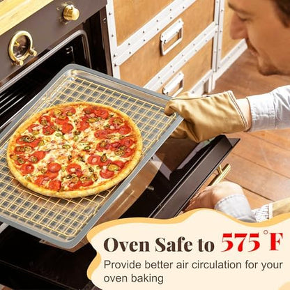 2 PCS Grid Wire Baking Cooling Racks - Image 5