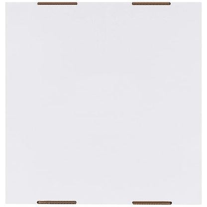 Box USA 40 or 50 Gallon Corrugated Cardboard Trash Can and Recycling Bin Lids (10-Pack) 18"L x 18"W x 3"H, White, Reusable and Disposable Garbage Lid for Parties and Outdoor Events