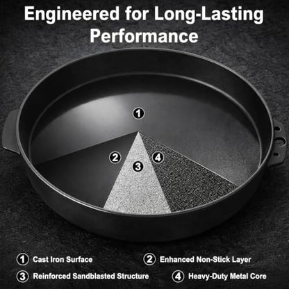 Griddles for Weber Kettle Grill Accessories 22 inch 7421 Round Cast Iron - Image 6