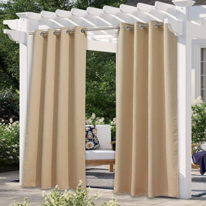 NICETOWN Patio Blinds Outdoor Waterproof Curtain, Rustproof Stainless Steel by NICETOWN