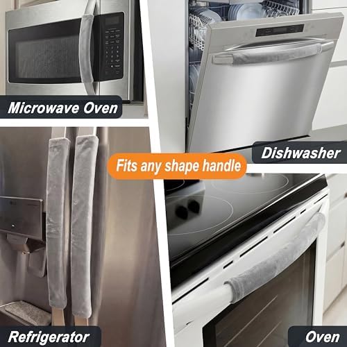Volecy Refrigerator Handle Covers, Washable Velvet Appliance Door Handle Covers - Image 5