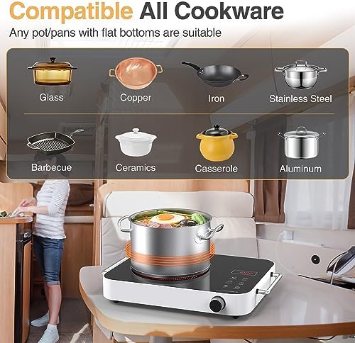 GIHETKUT Single Burner Electric Cooktop, 1800W 110V Electric Stove Top - Image 6