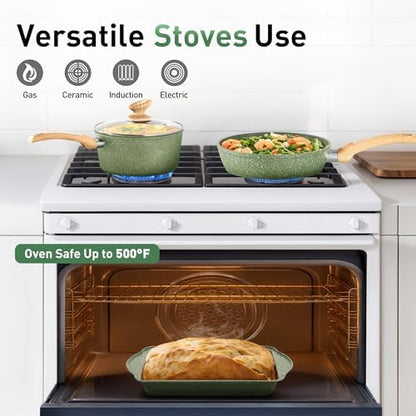 Kitchen Academy 30pcs Pots and Pans, Nonstick Cookware and Bakeware Sets - Image 5