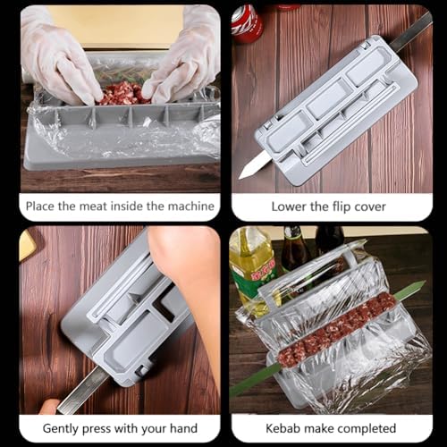 Large Kebab Maker Press, Manual Kabob Mould, Kabob Maker Barbecue Skewers Form - Image 3