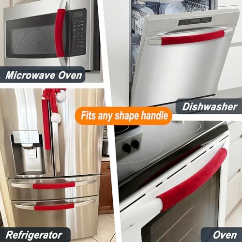 Volecy Refrigerator Handle Covers, Washable Velvet Appliance Door Handle Covers - Image 5