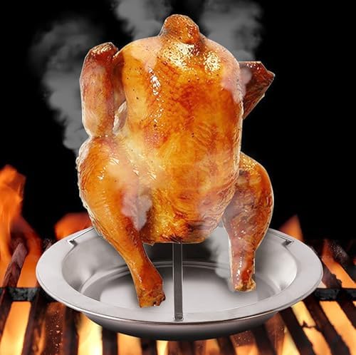 Roast Chicken Rack, 7.8 Inch x 6.8 Inch Stainless Steel Beer Can Grill Rack - Image 3
