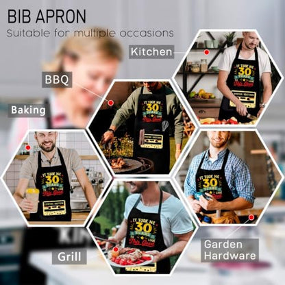 Funny Aprons for Men Birthday Gifts for Men Dad Grilling BBQ - Image 4