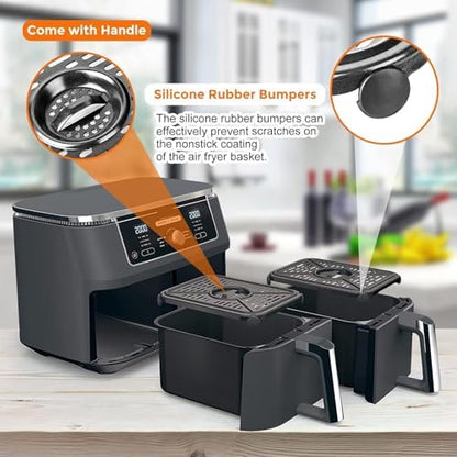 Air Fryer Grill Pan for Ninja Foodi DZ090 6 Quart DZ201 DZ100 8 Quart, 2 Packs - Image 5